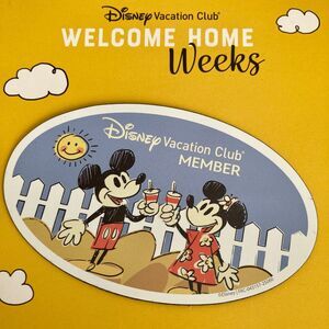 Disney Vacation Club DVC Magnet Car Refrigerator Welcome Home Weeks 2025